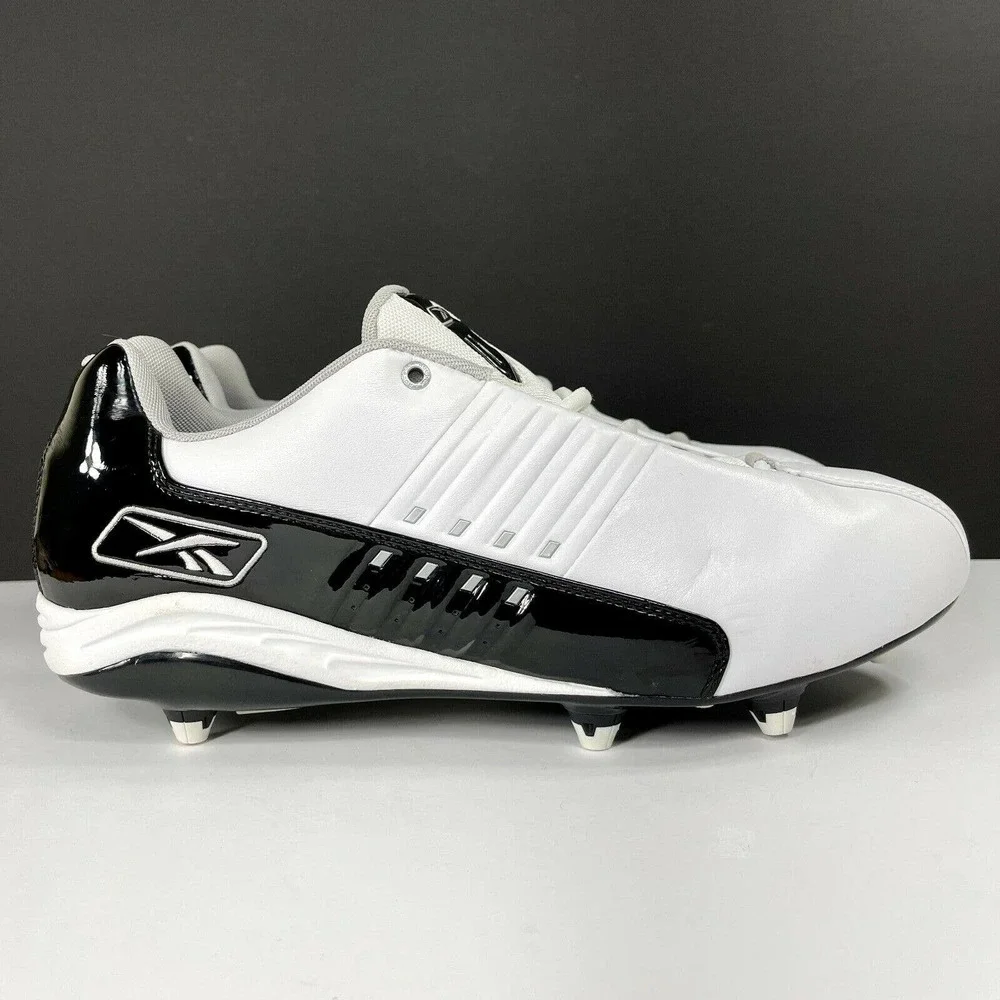 Reebok NFL Equipment Men's Size 13 Football Shoes Cleats White Leather - Picture 1 of 8